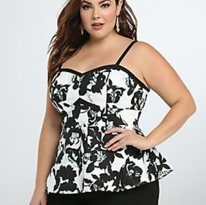 Torrid floral peplum top